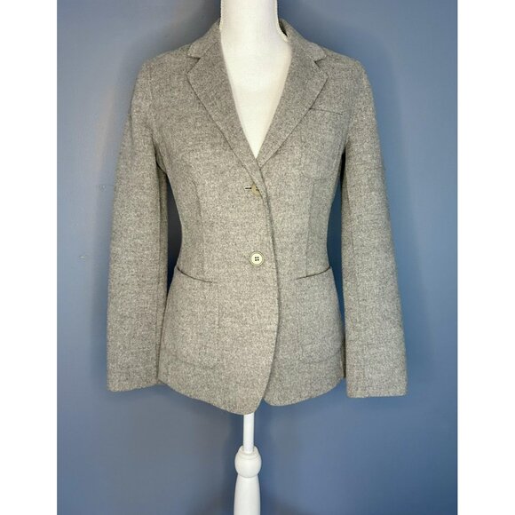 Talbots Blazer Womens 4 Gray Wool Tailored Jacket Classic Career Casual Pockets - Picture 15 of 15